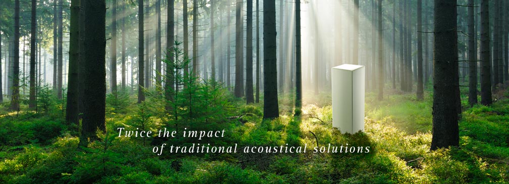 Twice the impact of traditional acoustical solutions